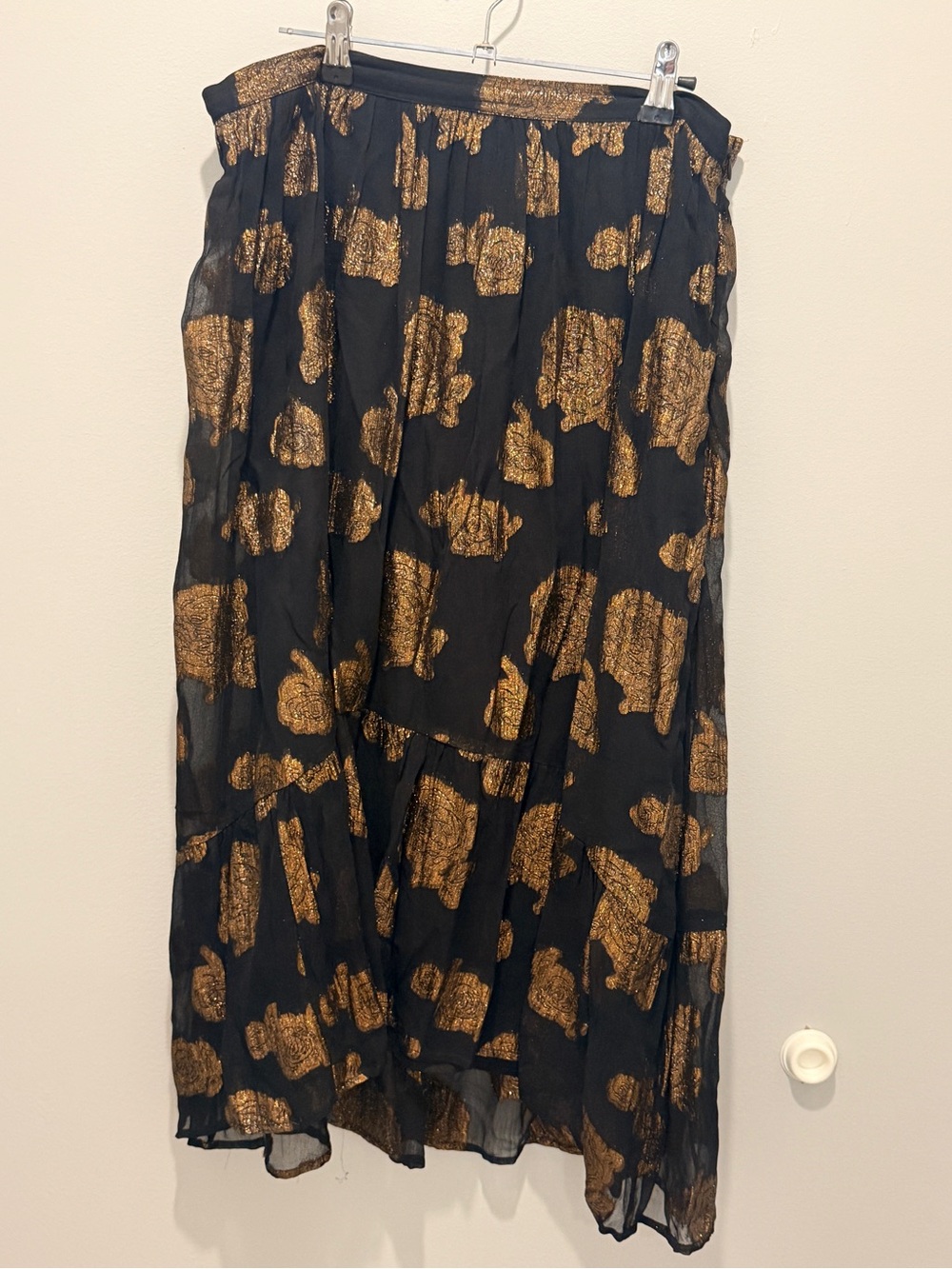 Lined Skirt gold floral